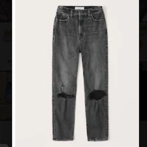 Abercrombie ultra high rise ankle straight jeans